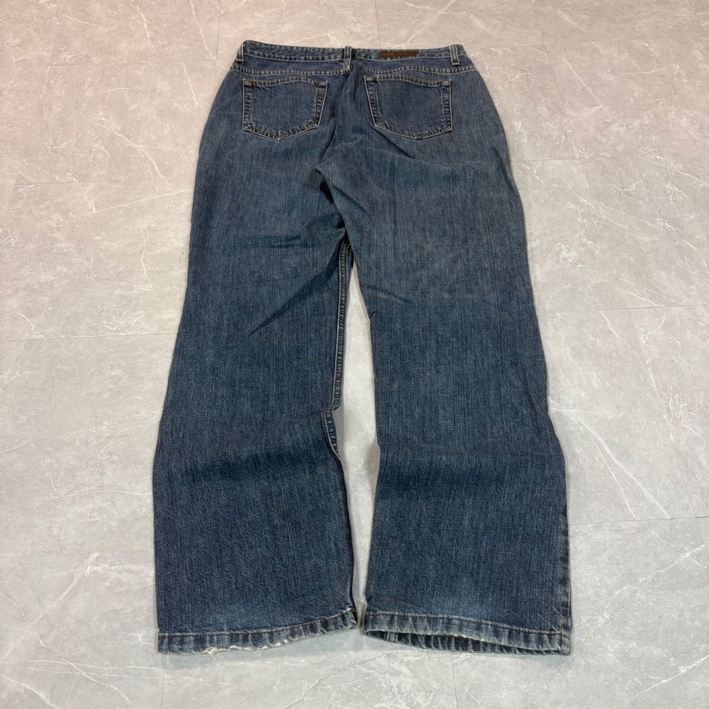 Lee Riveted Womens Medium Wash Straight Leg Denim Jeans Blue